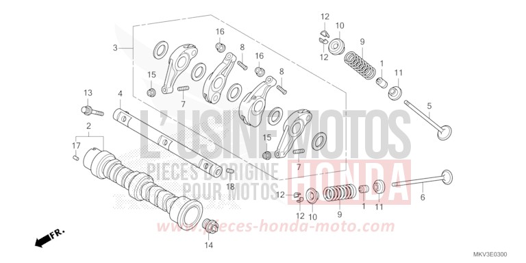 ARBRE A CAMES/SOUPAPE von Forza 750 IRIDIUM GRAY METALLIC (NHC65) von 2023